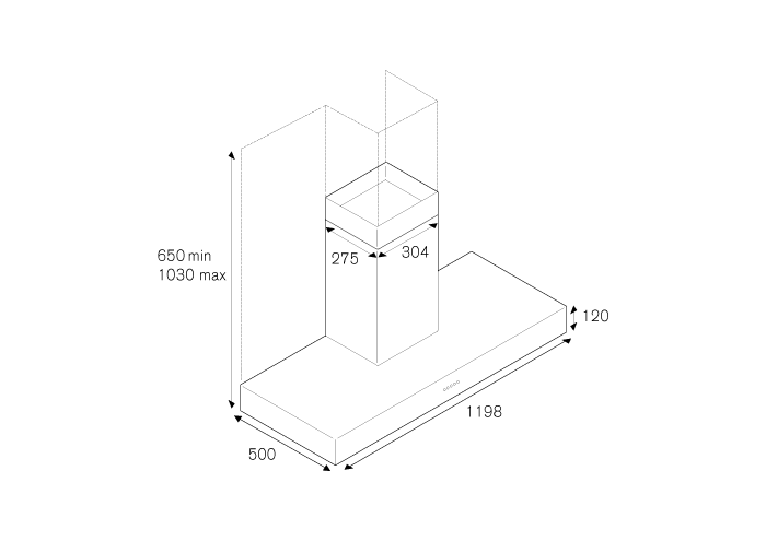 120 Range Hood, 1 motor | Bertazzoni