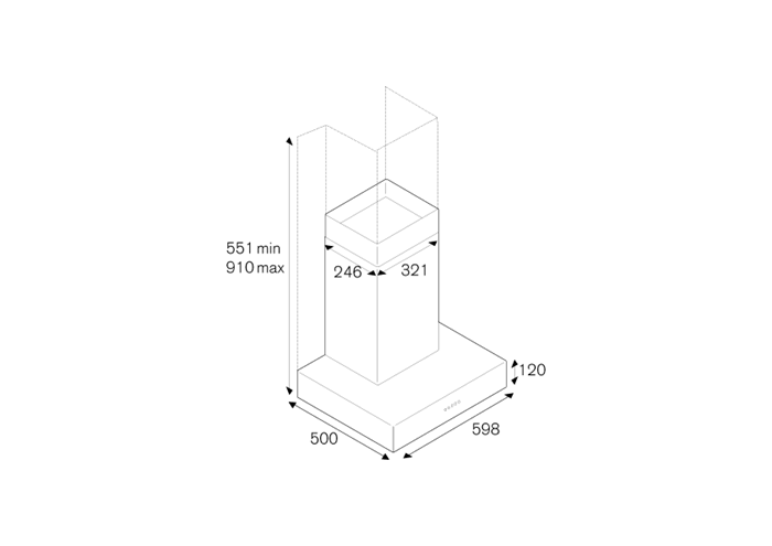 60 Range Hood, 1 motor | Bertazzoni