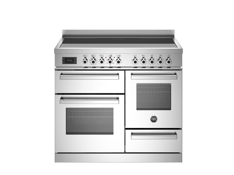 100 cm induction top electric triple oven | Bertazzoni - Stainless Steel