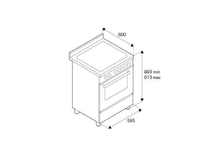 60 cm 4-burner electric oven | Bertazzoni