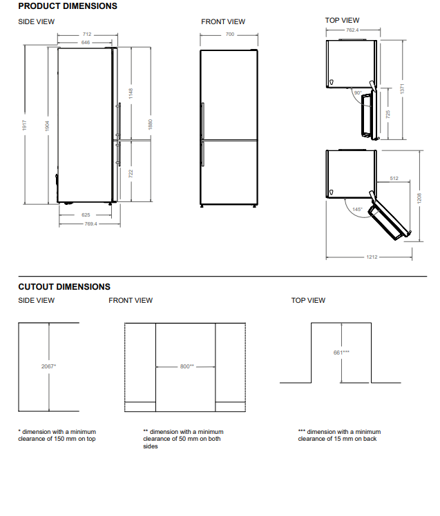 70 cm freestanding bottom mount refrigerator, stainless steel | Bertazzoni