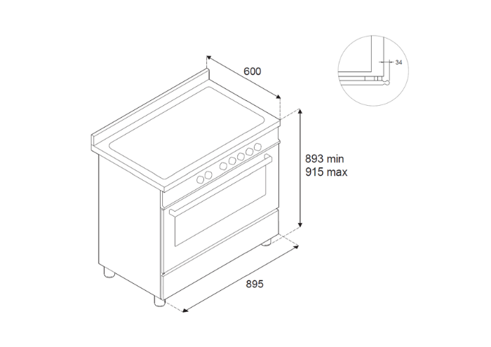 90 cm 6-Burner, Electric Oven | Bertazzoni