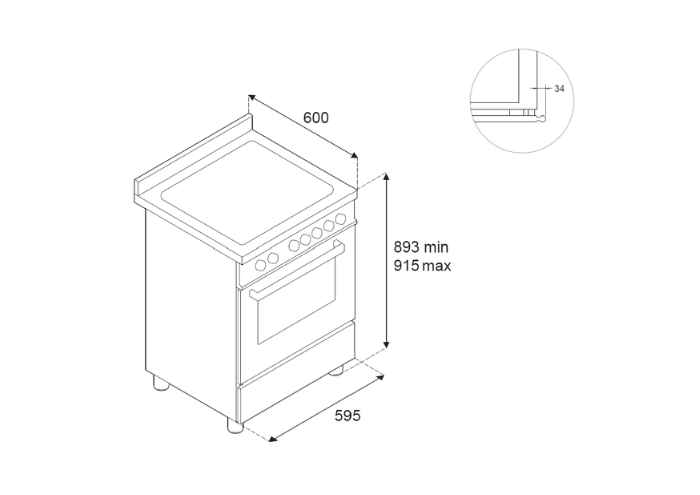 60 cm 4-burner electric oven | Bertazzoni