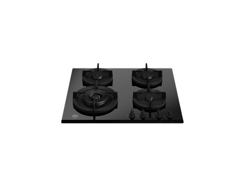 60cm gas on glass hob with lateral wok | Bertazzoni - Nero