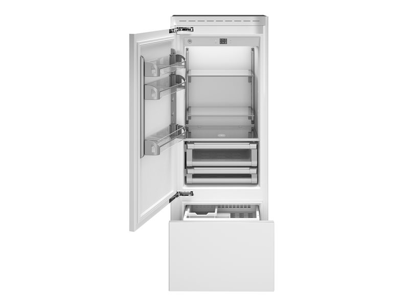 75 cm Built-In Bottom Mount, Panel Ready Left hinges | Bertazzoni - Bianco