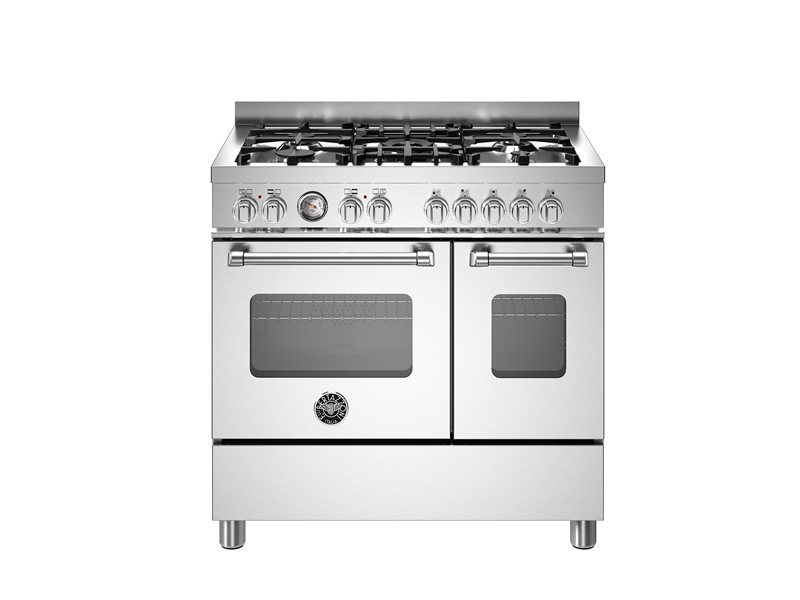90 cm 5-burner electric double oven | Bertazzoni - Stainless Steel