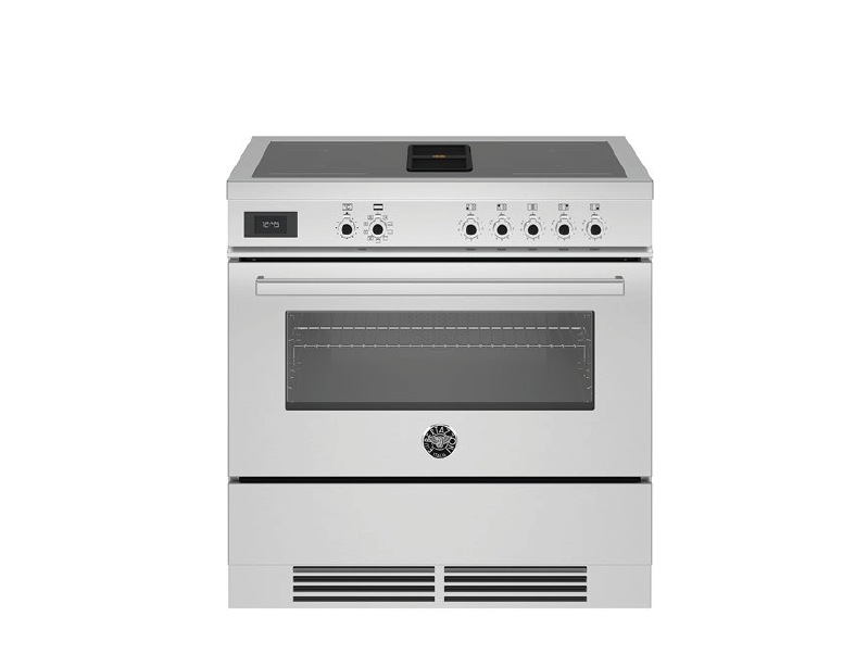 90 cm Air-Tec cooker with induction top and integrated hood, electronic oven | Bertazzoni - Stainless Steel